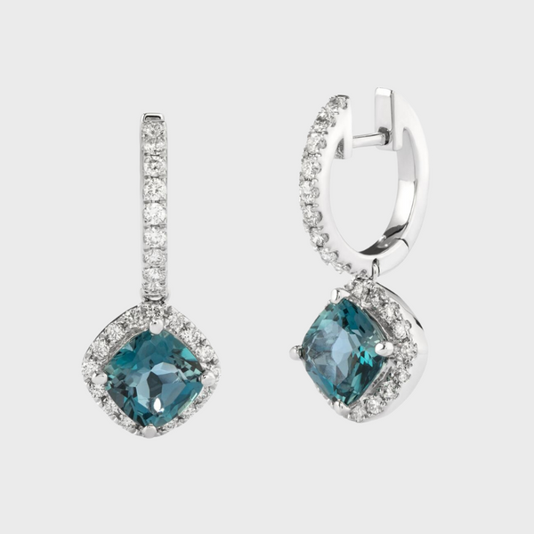 Ma. Metal Earring with Topaz